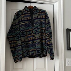 Columbia Multicolor Patterned Fleece Pullover